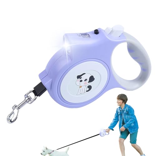 Hund mit Licht, strapazierfähig, einziehbar, mit Taschenlampe, Outdoor-Hundebedarf für Reisen, Spaziergänge, Camping, Ausflüge, Festival-Paraden Ristyur von Ristyur