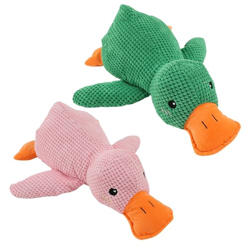 Ristyur Quietschendes Hundespielzeug, The Mellow Dog Duck Toy, Beruhigendes Enten Welpenspielzeug, Niedliches Enten Haustier Plüschspielzeug, Langlebiges Kauspielzeug Für Hunde Im Innenbereich von Ristyur