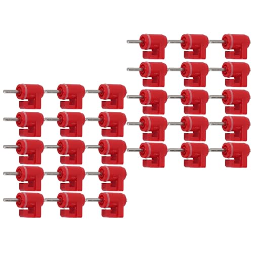 30 Stück Hühnernippeltränke, Geflügeltränke mit Stahlkugel-Design, für Automatisches Steuerungssystem, Saubere Wasserversorgung für Große Bauernhöfe (Riuulity9rxv6g1kt4-11) von Riuulity