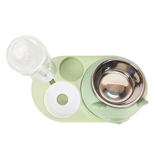 Riuulity Pet Feeder, 4 in 1 Erhöhte Futternäpfe aus Edelstahl, um Umwälzungen für Hunde zu Hause zu Verhindern (Grün) von Riuulity