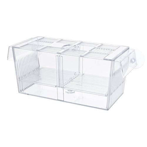 Aufzuchtbecken Aquarium Acrylic Laichkasten für Aquarium mit Saugnäpfen Ablaichkasten Aquarium Groß für Guppy Tropical Fish Babyfische Garnelen von Rixotix