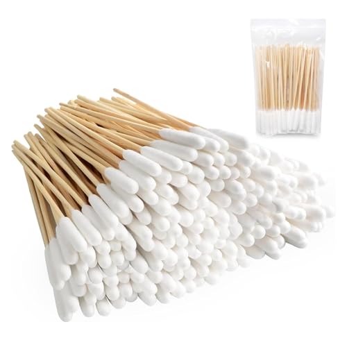 Rixotix 100 Cotton Swabs for Pets, Haustier Wattestäbchen, Wattestäbchen für Hunde Augen und Nasenschmutzentfernung, Haustier Wattestäbchen, Hunde Wattestäbchen, für Haustiere, Hund, Katze von Rixotix