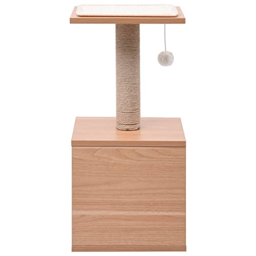 Rlxzsn Katzen-Kratzbaum Katzenspielzentrum Katzenmöbel Mehrstufige Säulen mit Natürlichem Sisal Umwickelt Katzenturm Katzenhaus Indoor Tätigkeitsbereich für Haustiere Weiß 30x30x62 cm von Rlxzsn