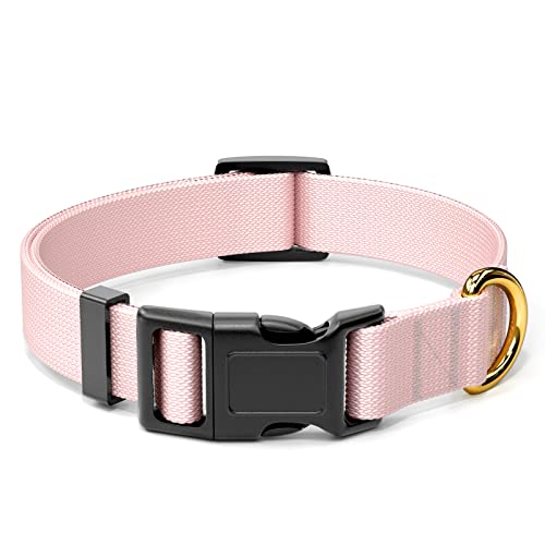 Rnivvi Hundehalsband, Verstellbares rosa Hundehalsband für kleine Hunde, Niedliches Welpenhalsband für Jungen und Mädchen, Klassische, Laufen, S-Länge 1.9 cm Breite von Rnivvi