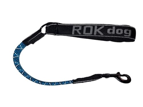 ROKdog 24: Kontrollleine blau mit reflektierenden Nähten (Blau) von RoK dog