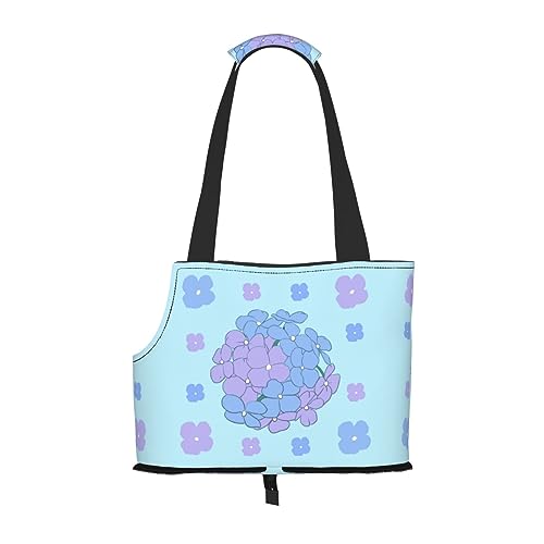 Yaxianmu tragbare Haustier-Schultertasche mit Blumenmotiv, idealer Begleiter für Haustiere auf Reisen, Tragfähigkeit 10 kg, Sichtöffnung, Design mit Kragenhaken von RoMuKa