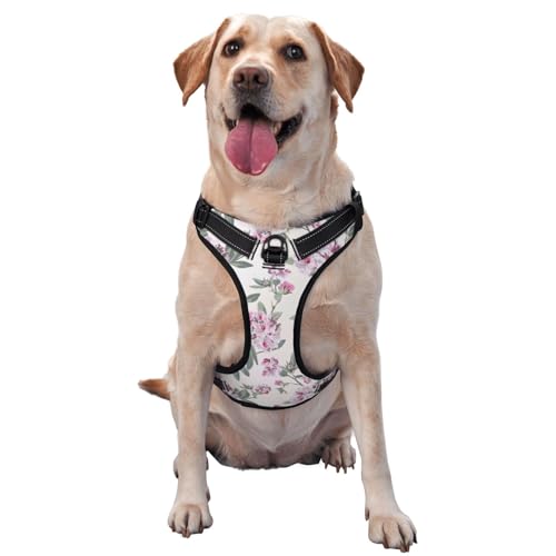 Dusky Rose Pet Traction Weste Weste Harness Dog Harness Medium Size Dog Pet Supplies Outdoor Travel Dog Walking von RoMuka