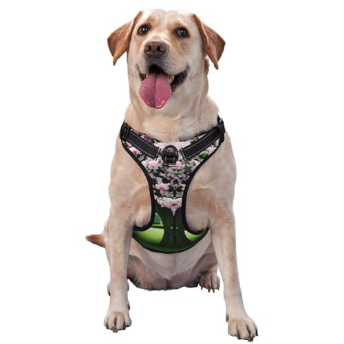 Efeublumen Floral Tree Pet Traction Vest Vest Harness Dog Harness Medium Size Dog Supplies Pet Supplies Outdoor Travel Dog Walking von RoMuka