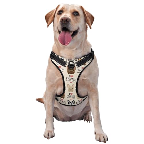 Französisch Hund Haustier Traktion Weste Weste Harness Hund Geschirr Mittlere Hund Pet Liefert Outdoor Reise Hund Wandern von RoMuka