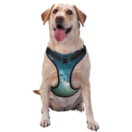 Starry Night Sky Deep Outer Space Pet Traction Vest Harness Dog Harness Medium Dog Pet Supplies Outdoor Travel Dog Walking von RoMuka