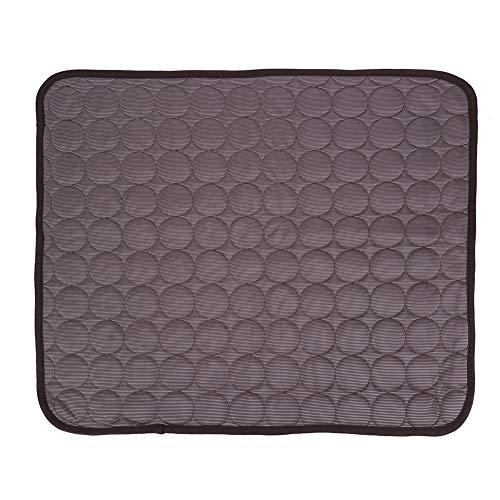 Haustierdecke Bett Pad Hundedecke Matte Sommer Haustier Hund Katze Selbstkühlende Matte Wärme Relief Mesh Bett Schlafkissen Pad für Hunde Katzen Kaffee L von Roadoor