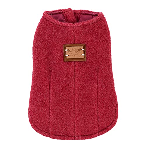 Haustierweste, ärmellos, 3 Farben, für den Winter, warm, solides Sweatshirt für den Außenbereich, Rot, Größe S von Roadoor