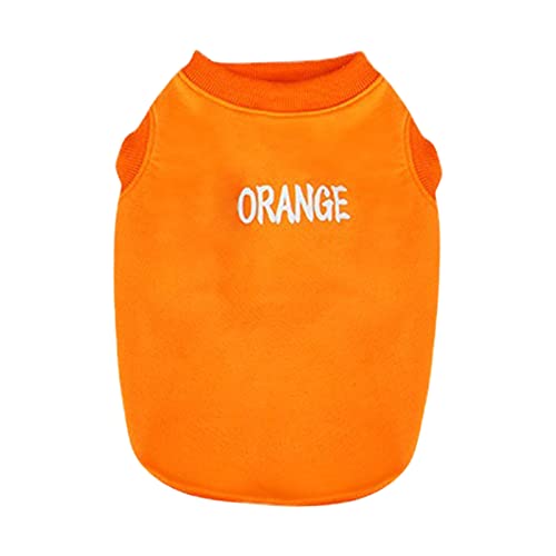 Hunde-Tuch, auffällig, atmungsaktiv, für Hundekleidung, süßes Weste, Hemd, Kostüm, Outfits für Zuhause, Orange XL von Roadoor