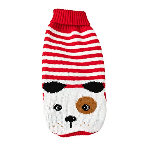 Hundepullover Weiche Warme Hundekleidung für kleine Hunde Mädchen Katzen Pullover Strickmuster Druck Hundepullover für kleine Hunde Weihnachten Outdoor Weiß 4 von Roadoor