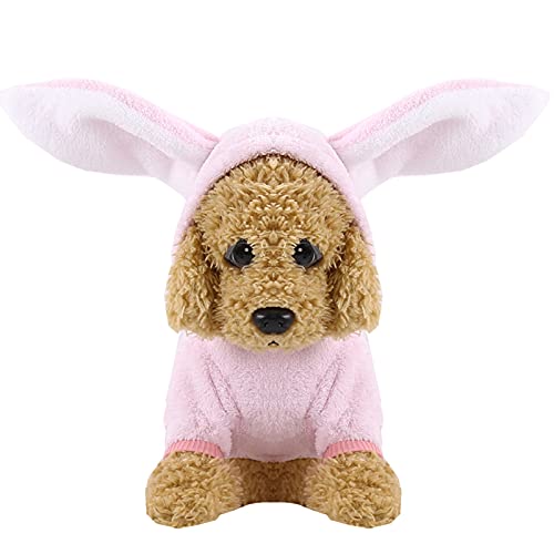 Mäntel für Hunde Winterkleid ung Haustier Hunde jacke Puppy Warme Pullover Kühler Mantel Haustier Pyjama Bunny Form Cosplay Vier-Bein-Hunde Katzen warme Kapuzen-Overalls Outfit für Haustiere S von Roadoor