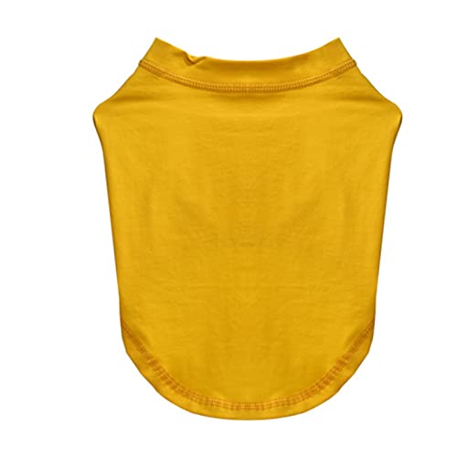 Roadoor Haustier Kleidung farbecht weiche Feste Farbe klein mittelhund welpen Haustier Basis Shirt pet liefert Gelb L. von Roadoor