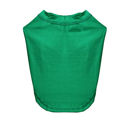 Roadoor Haustier Kleidung farbecht weiche Feste Farbe klein mittelhund welpen Haustier Basis Shirt pet liefert Grün 2XL. von Roadoor