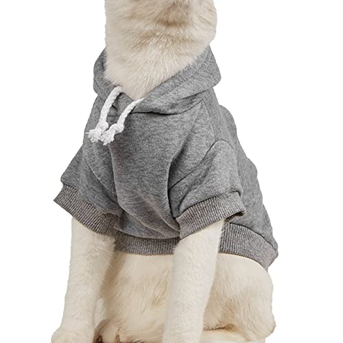 Roadoor Haustier-Kostüm Klassiker Halten Sie Wärme bezaubernd Casual Pet Hunde mit Kapuze Pullover mit Herbst kompatibel Grau 3XL. von Roadoor