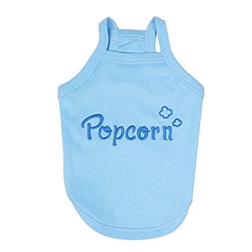 Roadoor Haustierbekleidung Weiche Schweißabsorption Feiner Stickerei Hund Sleeveless Tops Bekleidung für Strand Baby blau 2XL. von Roadoor