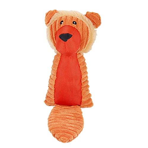 Roadoor Hund Quietschendes Spielzeug Soft Touch Zahnpflege Plüsch Haustier Hund Gefüllte Schleifen Spielzeug Haustier Zubehör Orange von Roadoor