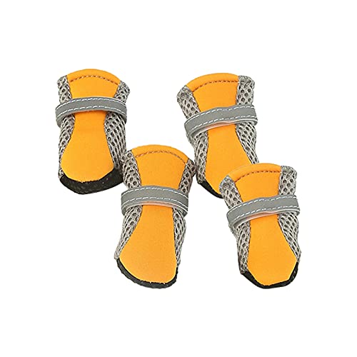 Roadoor Hundeschuhe Skid Stoßdämpfung 6 Größen im Freien Hundestiefel für den Außenbereich Orange L. von Roadoor