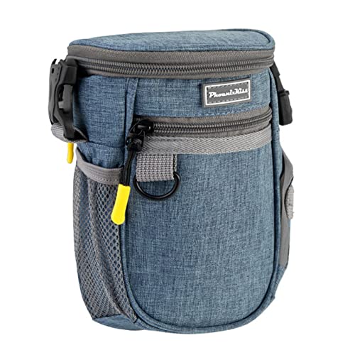 Roadoor Integrierte Kunststoff-Skelett-Tasche, tragbare Haustier-Leckerli-Tasche mit verstellbarem Gürtel, ideal zum Tragen von Dingen, Training, Spazierengehen, im Freien (blau) von Roadoor