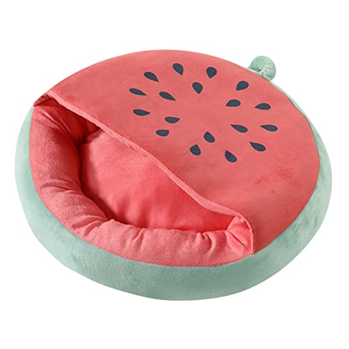 Roadoor Kätzchenmatte Anti-Skid Atmungsfreie halb verschlese Haustier warmes Bett Nest Hund Vorräte Wassermelone von Roadoor