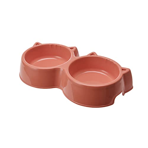 Roadoor Pet Bowl Solid Doppelschalen tragen resistente große Katzenhundschalen, die Wasserfuttermittel für Welpen füttern Orange von Roadoor