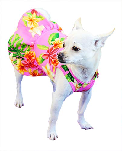 Robert J. Clancey RJC Dog Plumeria Sunshine Aloha Hawaiian Sundress Pink L von Robert J. Clancey