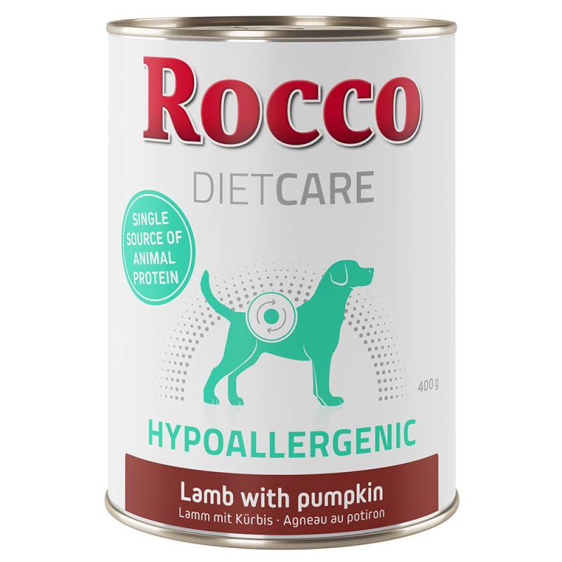 10 % Rabatt! Rocco Diet Care Nassfutter 6 x 400 g und Trockenfutter 1 kg  Nassfutter: Hypoallergen Lamm 400 g von Rocco Diet Care