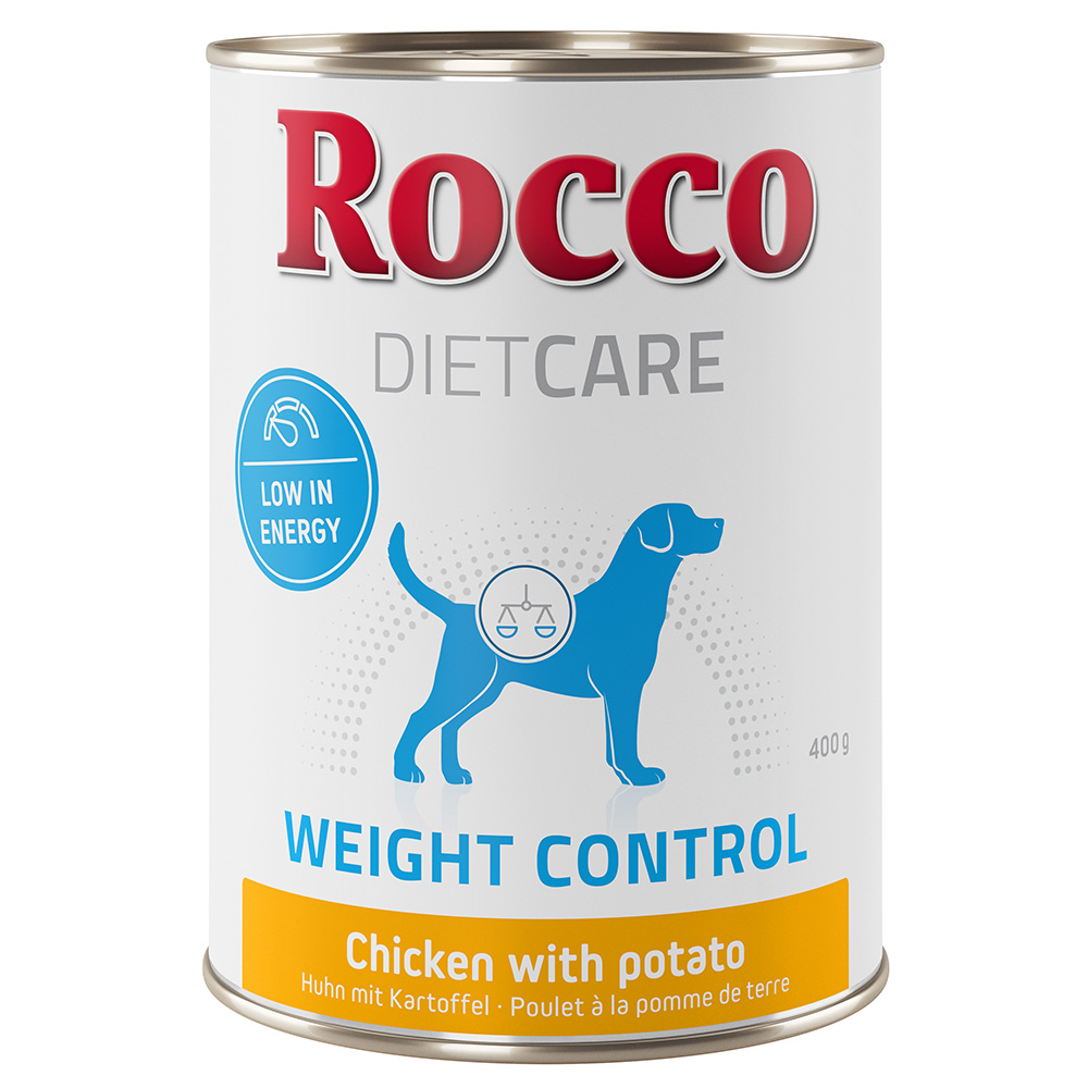 10 % Rabatt! Rocco Diet Care Nassfutter 6 x 400 g oder Trockenfutter 1 kg  Nassfutter: Weight Control Huhn mit Kartoffel 400 g von Rocco Diet Care