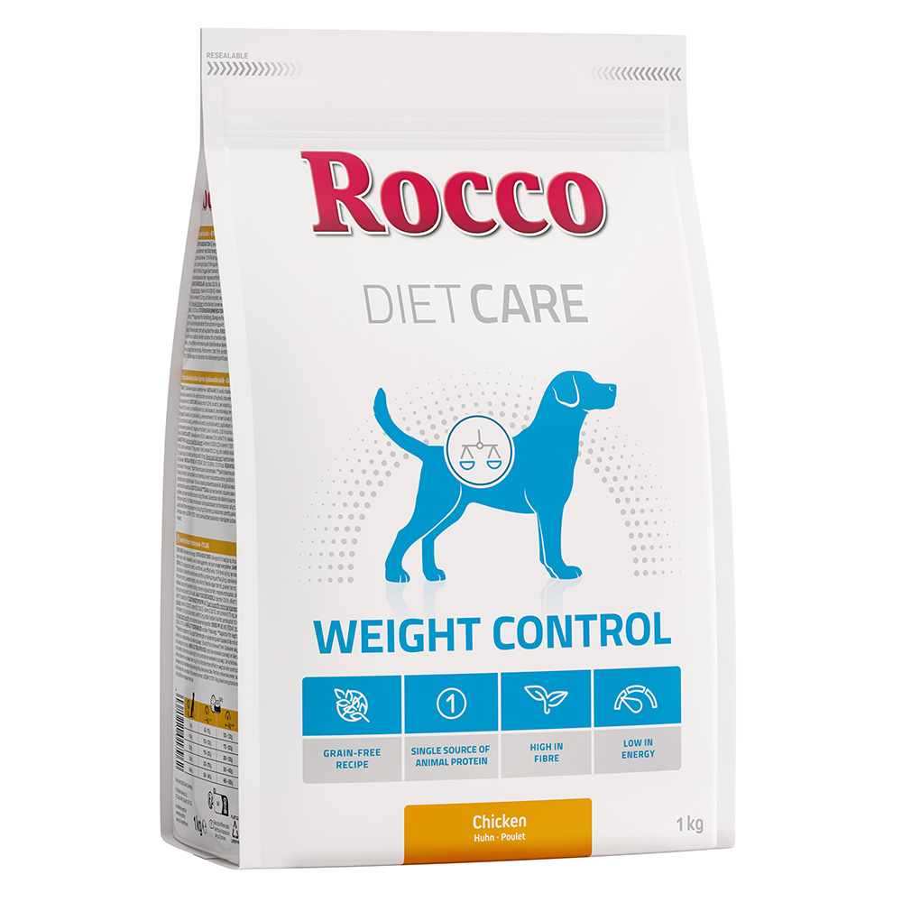 10 % Rabatt! Rocco Diet Care Nassfutter 6 x 400 g oder Trockenfutter 1 kg   Trockenfutter: Weight Control Huhn 1 kg von Rocco Diet Care