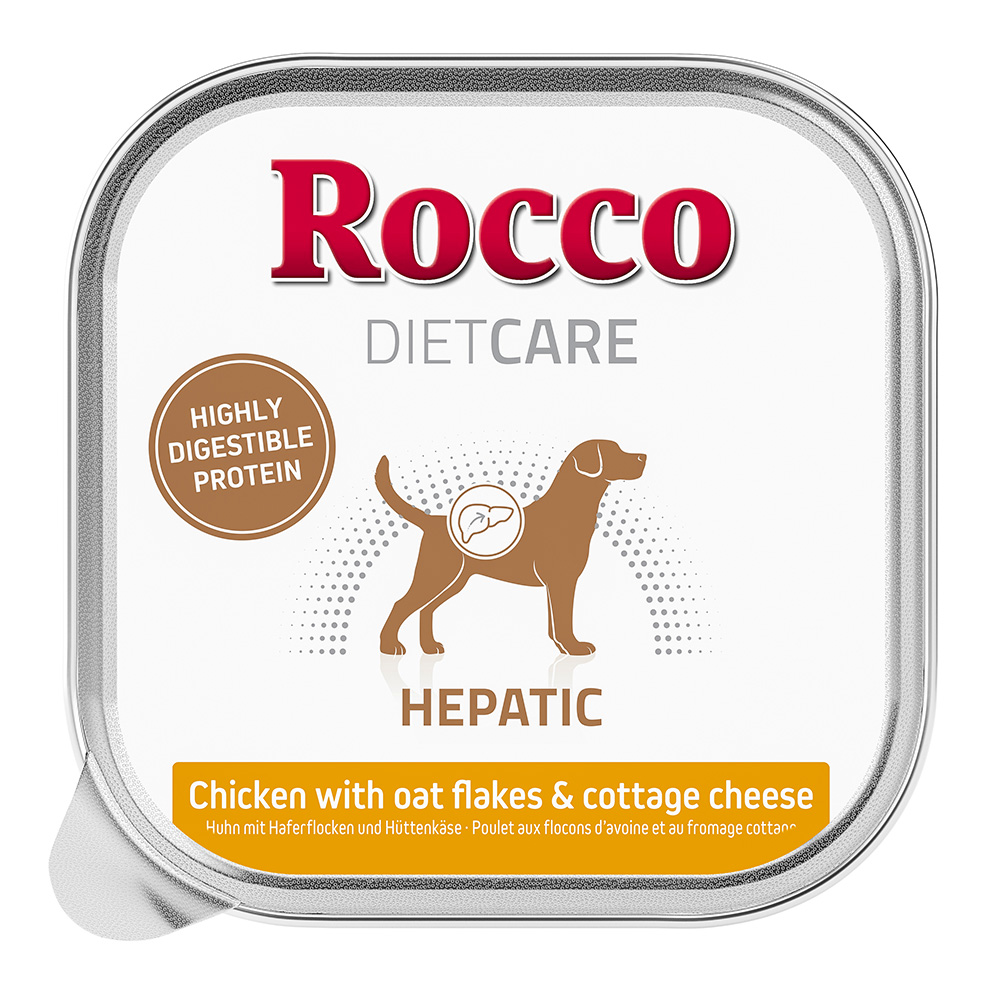 15% Rabatt! NEU: Rocco Diet Care 10 x 150 g zum Probierpreis Hepatic chicken, oat flakes and cottage cheese von Rocco Diet Care