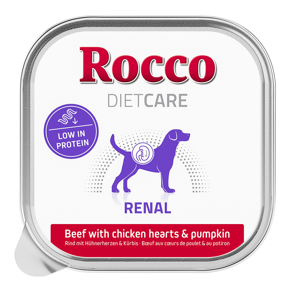 15% Rabatt! NEU: Rocco Diet Care 10 x 150 g zum Probierpreis Renal beef, chicken hearts and pumpkin von Rocco Diet Care