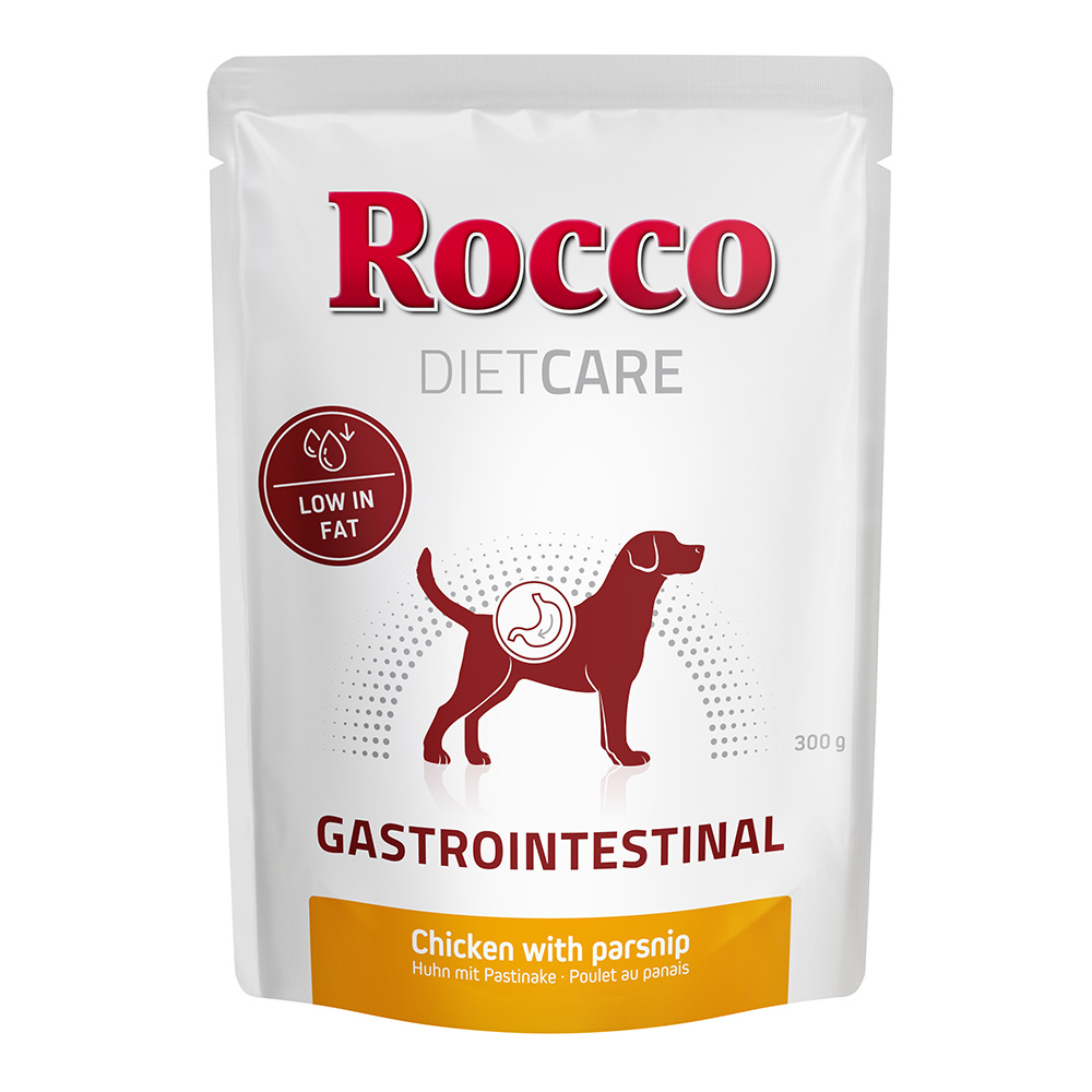 Rocco Diet Care Nassfutter Beutel 6 x 300g zum Probierpreis! Nassfutter: Gastro Intestinal Huhn mit Pastinake 300 g - Pouch von Rocco Diet Care