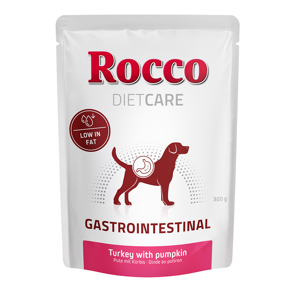 Rocco Diet Care Nassfutter Beutel 6 x 300g zum Probierpreis! Nassfutter: Gastro Intestinal Pute mit Kürbis 300 g - Pouch von Rocco Diet Care