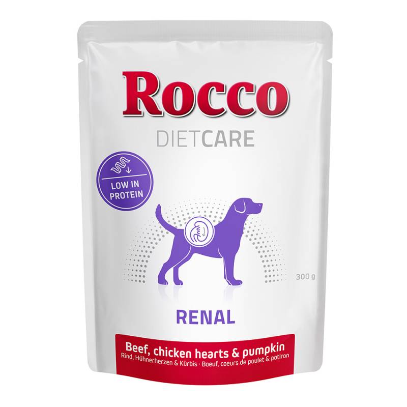 Rocco Diet Care Nassfutter Beutel 6 x 300g zum Probierpreis! Nassfutter: Renal Rind & Huhn mit Kürbis 300g - Pouch von Rocco Diet Care