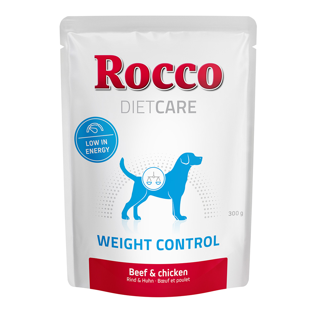 Rocco Diet Care Nassfutter Beutel 6 x 300g zum Probierpreis! Nassfutter: Weight Control Rind & Huhn 300g - Pouch von Rocco Diet Care