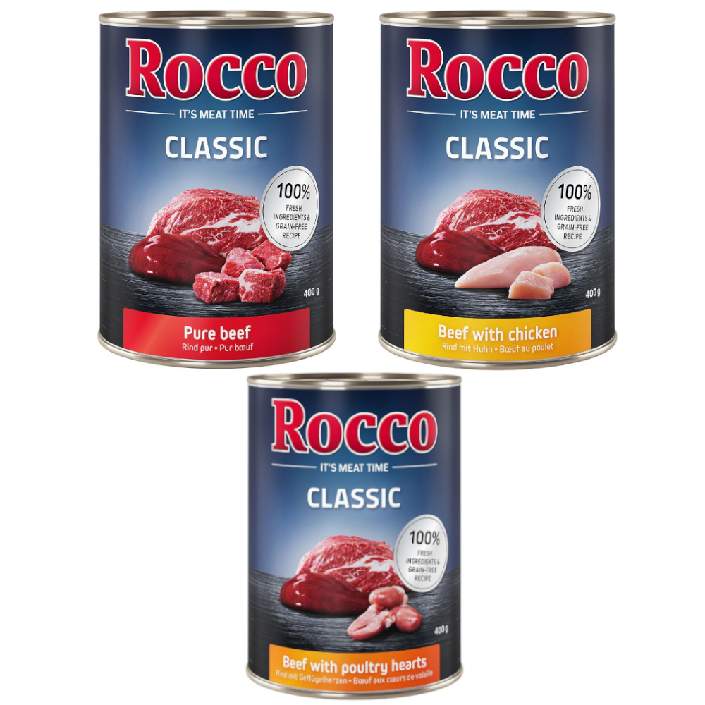 10% Rabatt! Rocco Probiermix 6 x 400 g / 6 x 800 g   6 x 400g: Topseller-Mix von Rocco