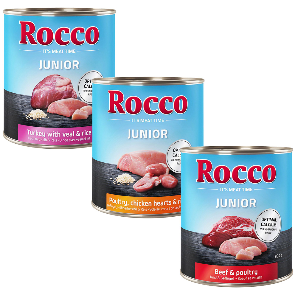 10% Rabatt! Rocco Probiermix 6 x 400 g / 6 x 800 g  6 x 800g: Junior-Mix von Rocco