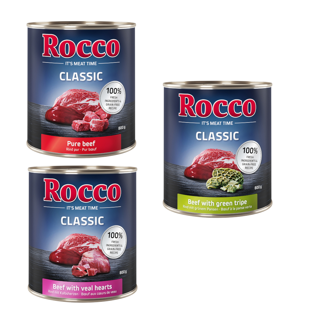 10% Rabatt! Rocco Probiermix 6 x 400 g / 6 x 800 g  6 x 800g: Rind-Mix von Rocco