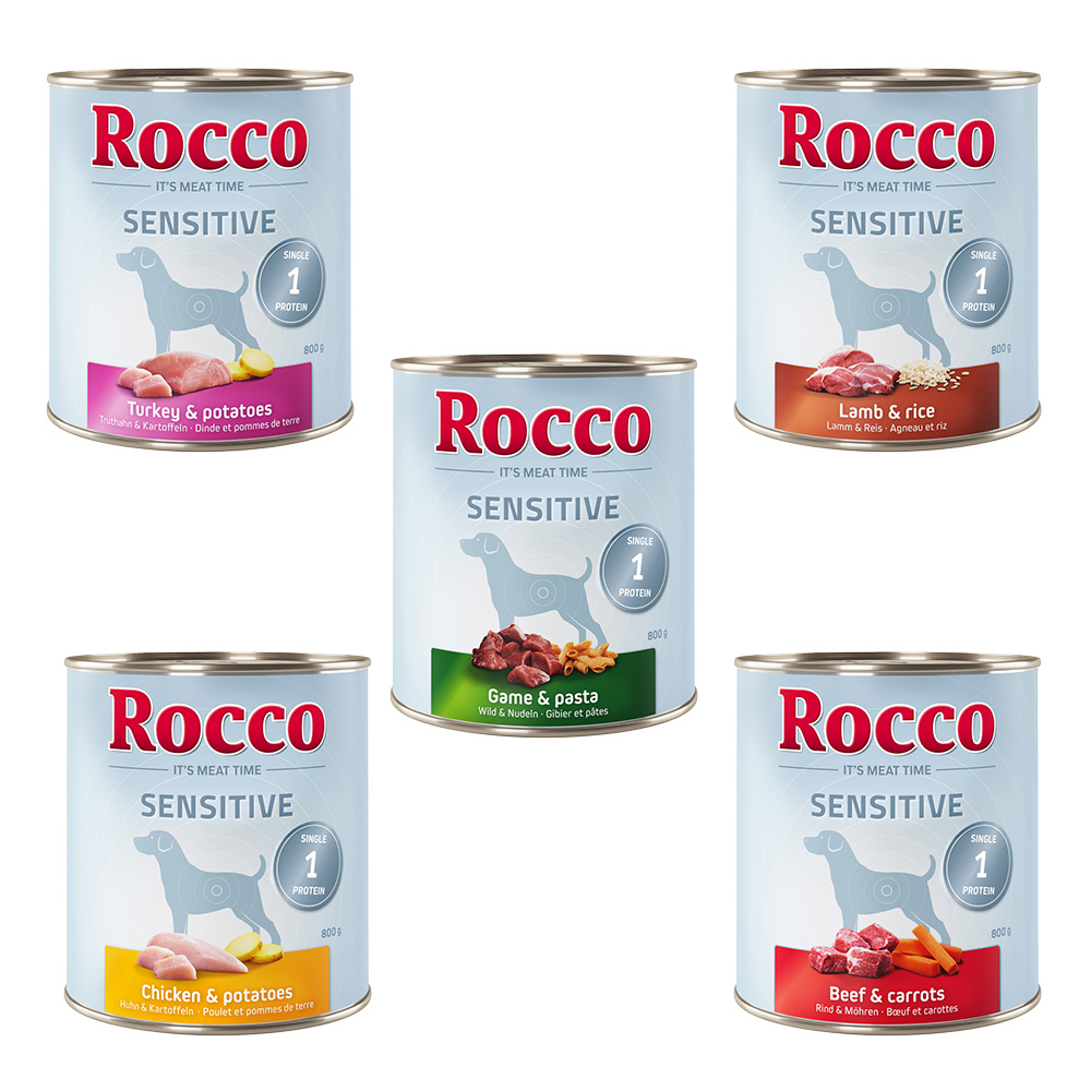 10% Rabatt! Rocco Probiermix 6 x 400 g / 6 x 800 g  6 x 800g: Sensitive-Mix von Rocco