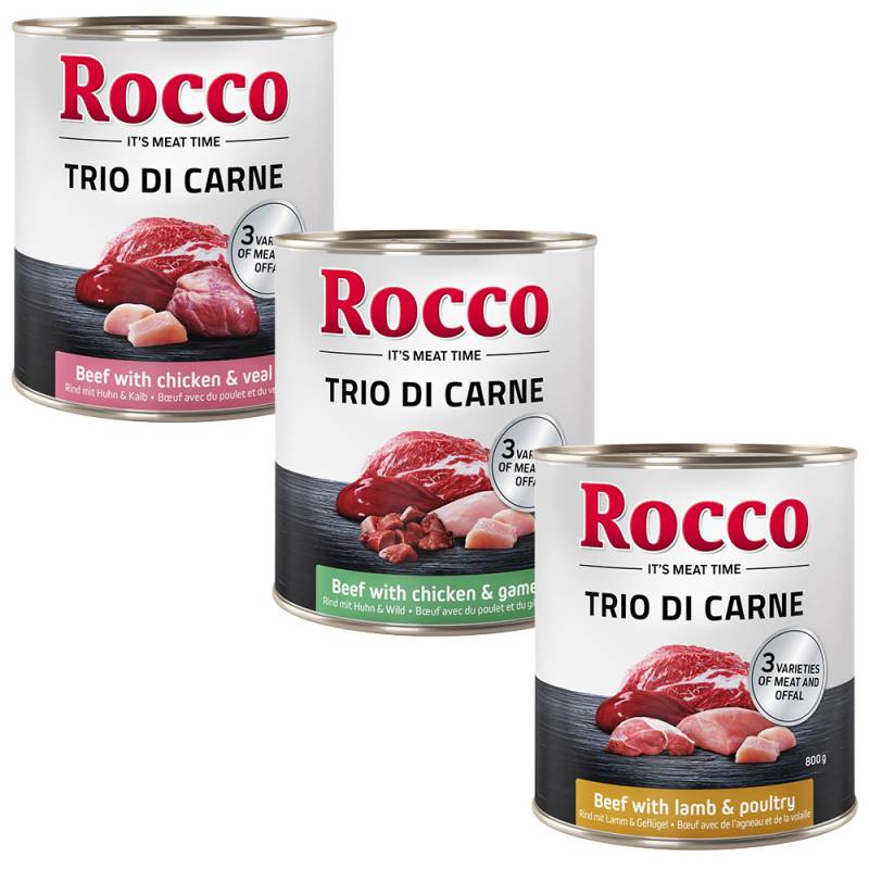 10% Rabatt! Rocco Probiermix 6 x 400 g / 6 x 800 g  6 x 800g: Trio di Carne-Mix von Rocco