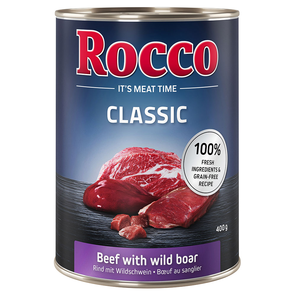 15% Rabatt! Rocco Classic Rind 6 x 400 g zum Probierpreis! - Rind mit Wildschwein von Rocco