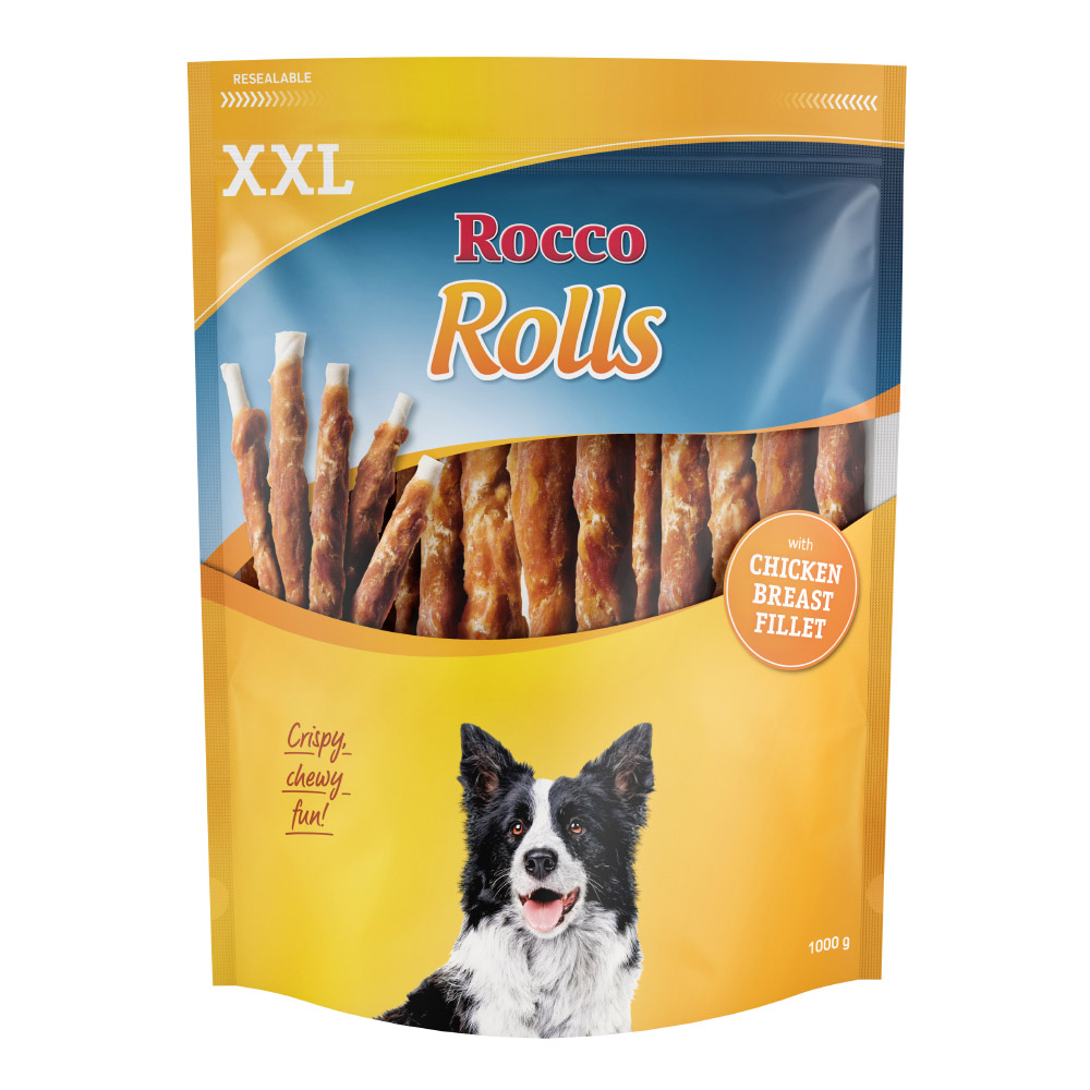 15% Rabatt - Rocco Snacks XXL zum Sonderpreis! -  Rolls mit Hühnerbrust 1 kg von Rocco