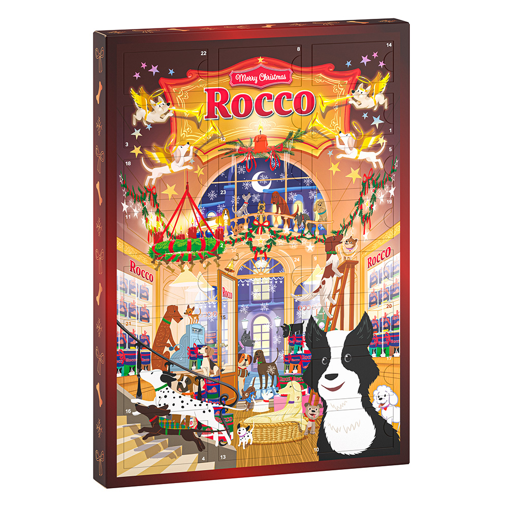 30% Rabatt! Rocco Adventskalender für Hunde  - 3 Stück (576 g) von Rocco