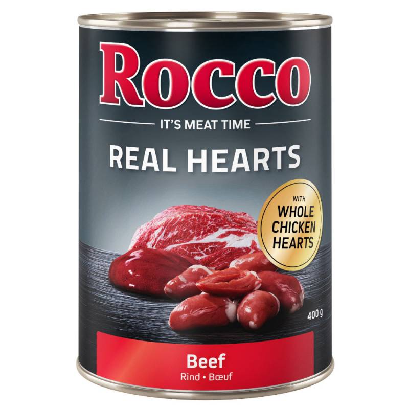 5 + 1 gratis! Rocco Trio di Carne oder Real Hearts 6 x 400g 6 x 400g Real Hearts Rind von Rocco