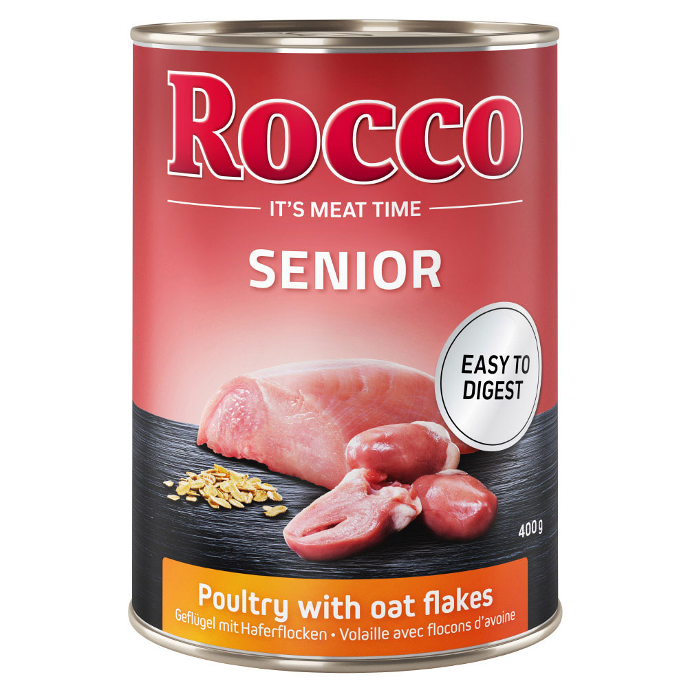 6 x 400 g Rocco Nassfutter zum Sonderpreis! - Senior: Geflügel mit Haferflocken 6 x 400 g Rocco Nassfutter zum Sonderpreis! - Senior: Geflügel mit Haferflocken von Rocco