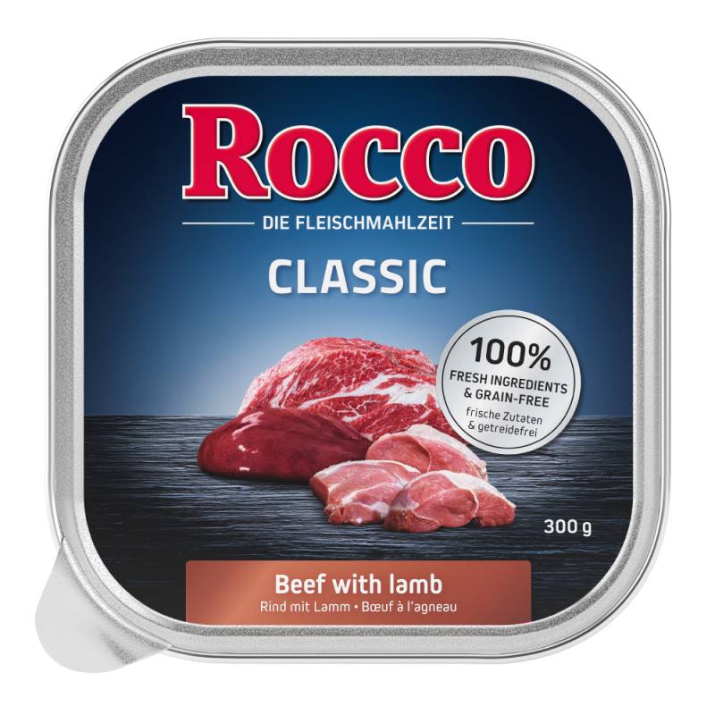 8 + 1 gratis! Rocco Classic oder Menü Schale 9 x 300 g - Classic Rind mit Lamm von Rocco