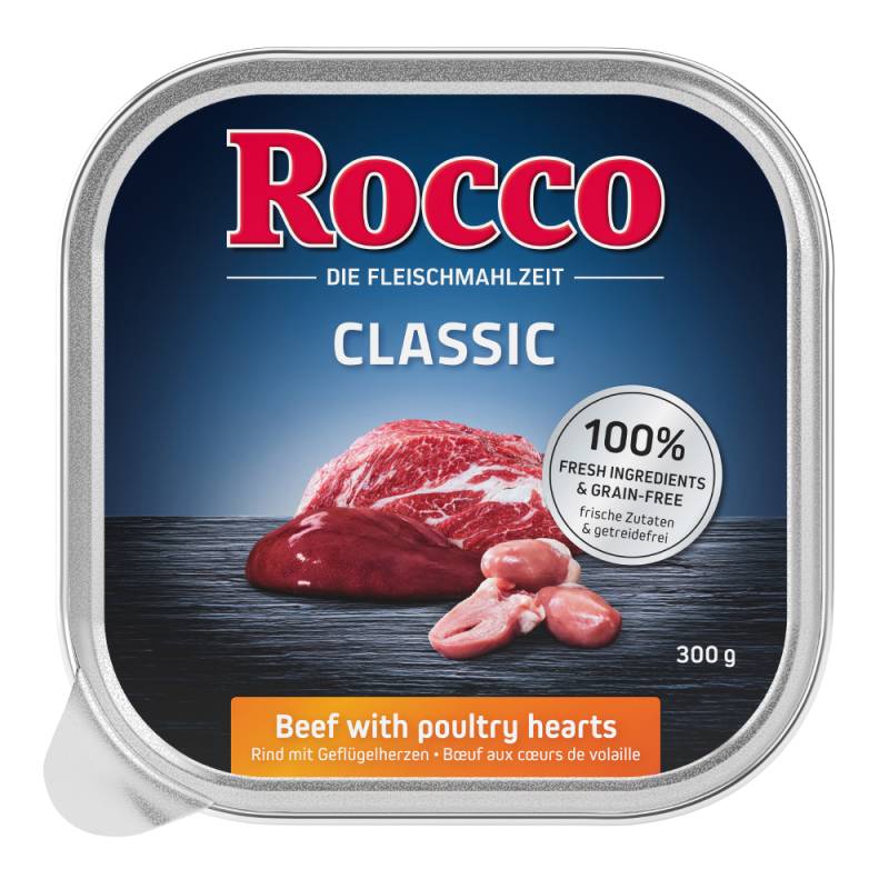 Rocco Classic Schale 9 x 300 g - Rind mit Geflügelherzen von Rocco